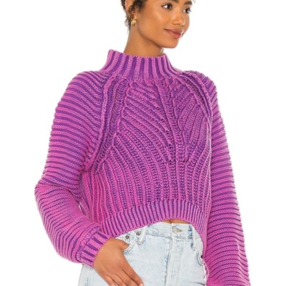 NWT Free People Purple Sweater Large
